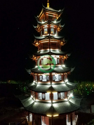 黔江峡谷景区观音寺亮化